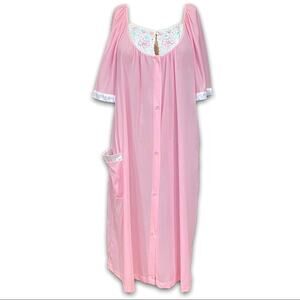 Kelly Reed Night Gown Bubble Gum Pink Women's Size Medium M 90s Vintage‎